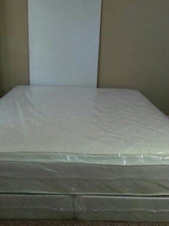 New eastern king pillow top mattress and box spring available. Delivery is available