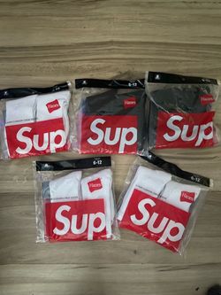 Supreme x Hanes Crew Socks 5-Pack