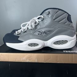 Size 13 - Reebok Question Mid Georgetown SKU J99179 Used And Gently Worn