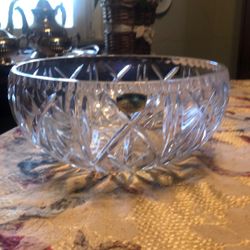Vintage Polonia 24 % Lead Cut Crystal Bowl