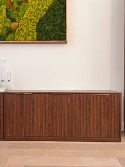 6 door large buffet cabinet by George Oliver Modern Wavy Sideboard