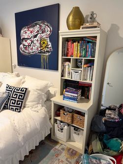 Pottery Barn Teen White Bookcase / Shelf Towers - Set of 2