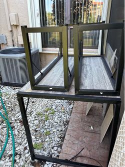 grey outdoor table