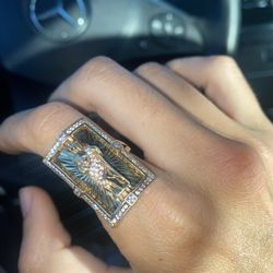 14K Gold Ring With Diamonds 