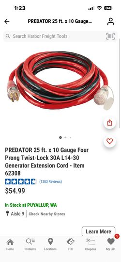 Generator Extension Cord