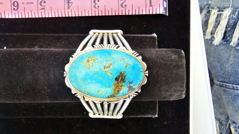 Sterling Silver Bracelets High Grade Kingman Turquoise
