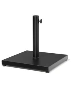 Pellebant 43 lbs. Square Cement Concrete and Steel Outdoor Patio Umbrella Base in Black