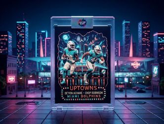 Custom Blast Miami Dolphins De'Von Achane & Chop Robinson Card