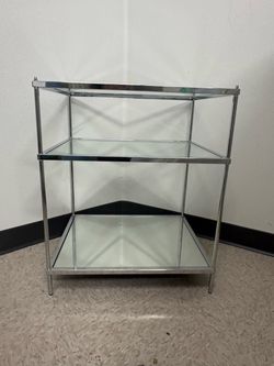 Glass Table with Metal border