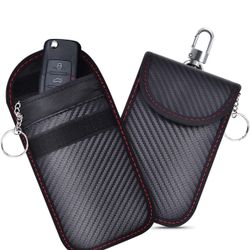 2 pcs Bag Car Key Signal Blocking Pouch Keyless Entry Car Keys Case RFID