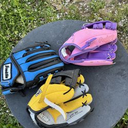 kids baseball t-ball gloves