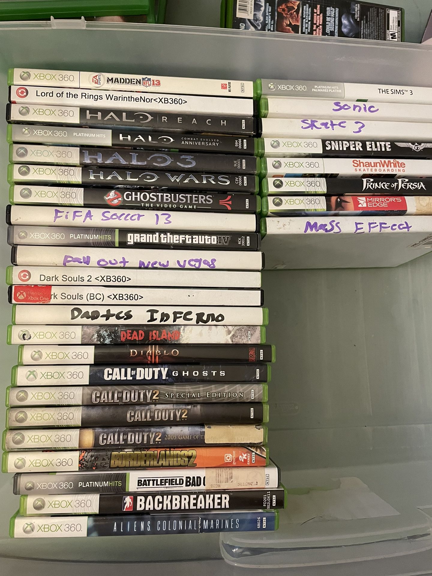 Xbox 360 Games ($6 Each)