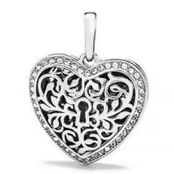 Origami Owl silver sentiments filigree heart locket