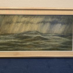 Moody Nocturnal MCM Seascape Oil Painting by Los Angeles Artist Richard B. Moore