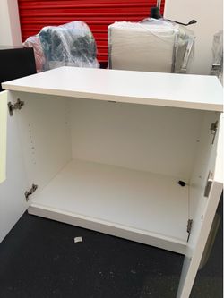 Modern White Storage Cabinet / Office Credenza