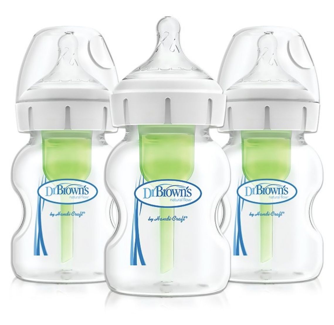 Dr. Brown's Options+ Wide-Neck Bottle, Level 1 Nipple, 5 Ounce (3 Ct.)