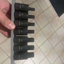 Husky 1/2” drive impact hex sockets 15-9mm or 7 pc set like new $25 firm in n Lakeland  