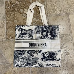 Christian Dior Dioriviera Canvas Tote Bag