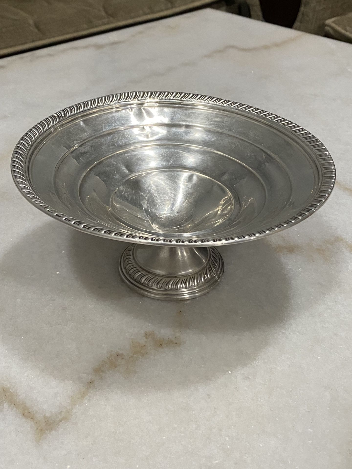 Sterling Silver Cement Filled Reinforced Compote