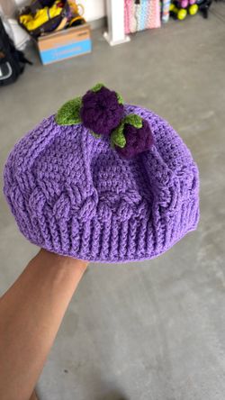Two Boysenberry Handmade Beanies