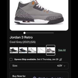 Air Jordan 3 Retro cool Greys