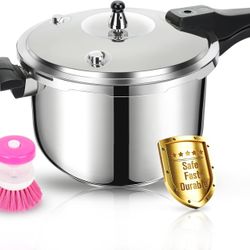 Stainless Steel Pressure Cooker, Peterboo 3 Quart Induction Compatible Thickened Small Pressure Cooker With Spring Valve Safeguard Devices, Compatible