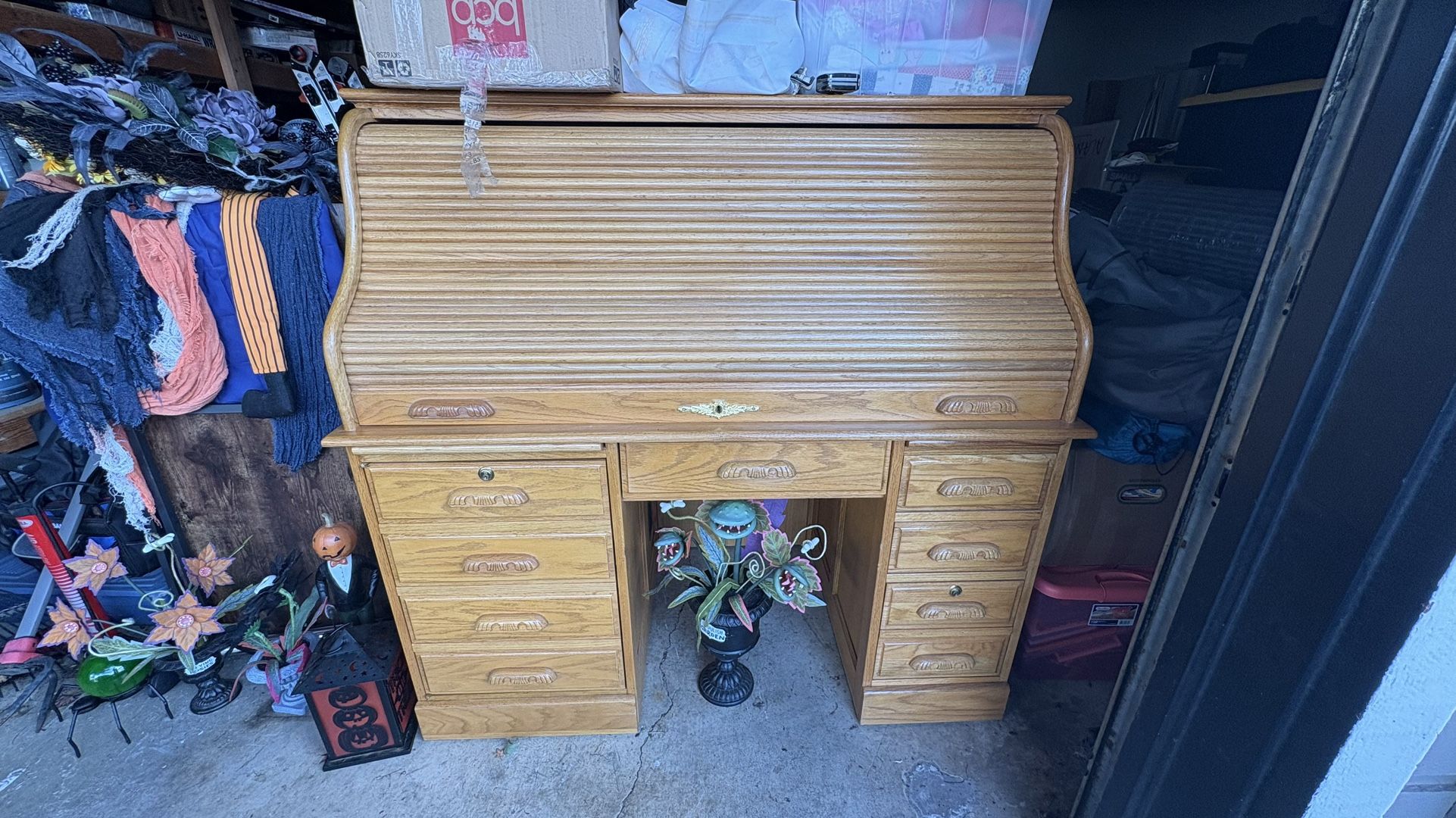 54" Lock Roll-up Desk w/ Mail Drop