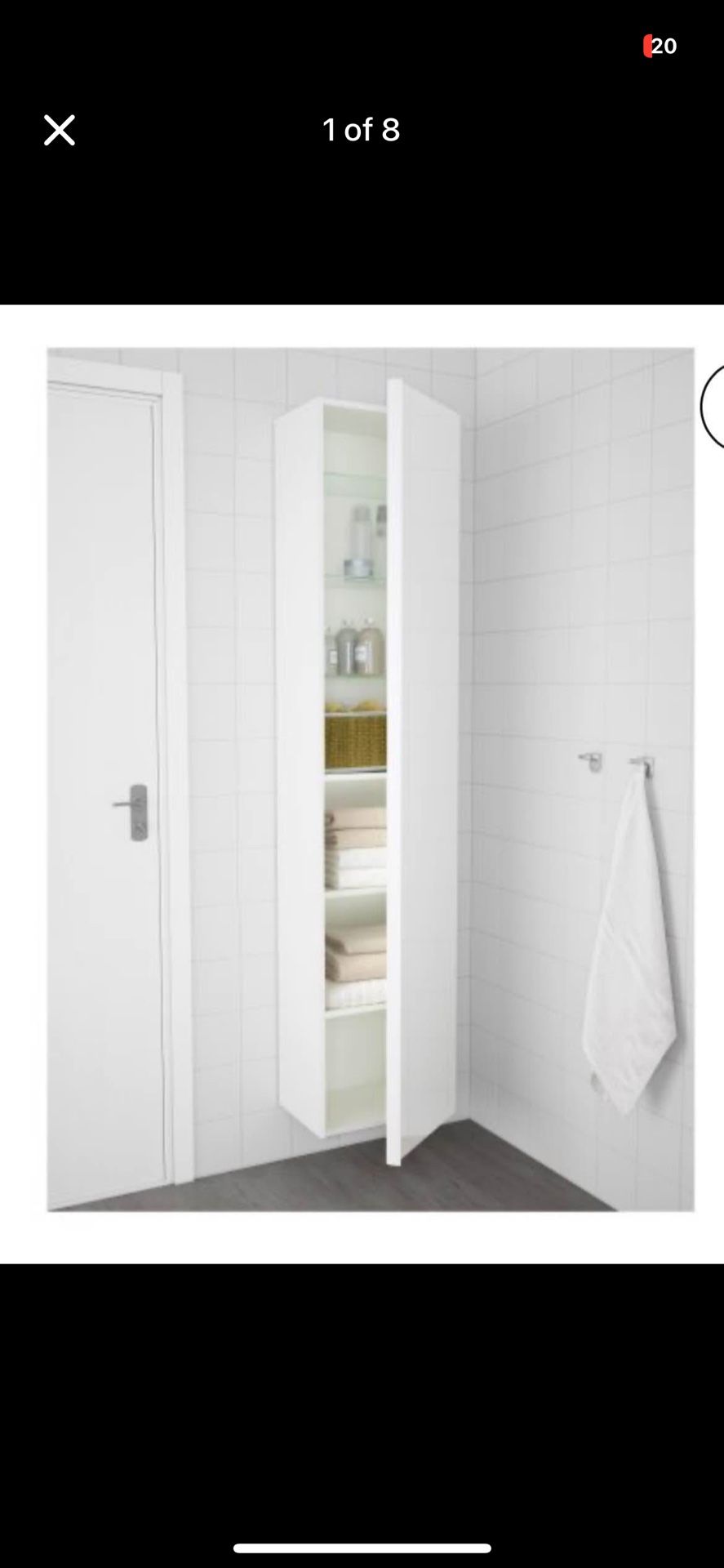 IKEA GODMORGON High Gloss shelving