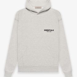 Essentials Hoodie (light Oatmeal/white &black)