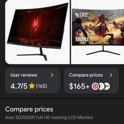 Acer ED320QR Full HD Gaming LCD Monitor