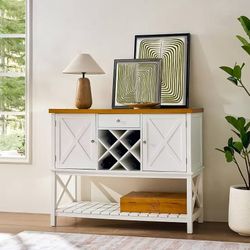 Farmhouse Sideboard & Wine Buffet Cabinet