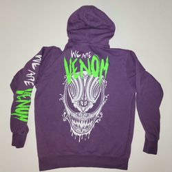 Marvel Venom Men's size Medium purple hoodie "We Are Venom"