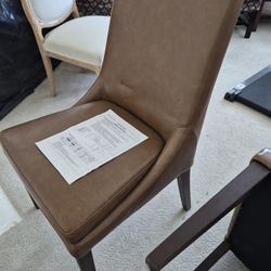 Dining Room Chairs - Leather - Set Of 2