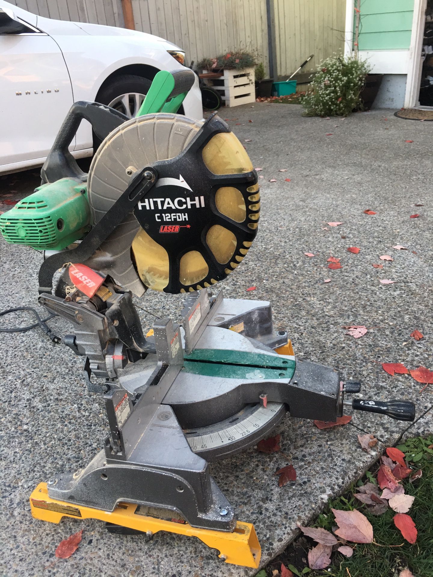 12” laser Hitachi miter saw double bevel