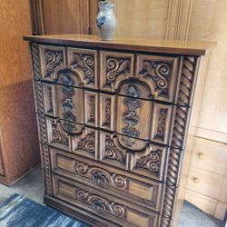 VINTAGE TALL DRESSER 