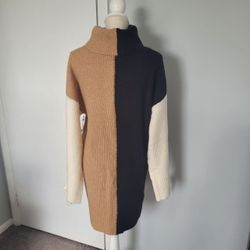 Blu Pepper Women's Sveter Dress Size L  Brown Black&white Color