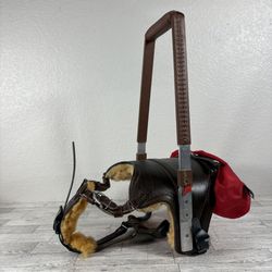  Service Dog Mobility Assistance Harness w/ Bridge Handle Leather Heavy Duty.