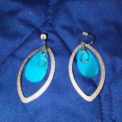 Lightweight, Silver/turquoise Earrings