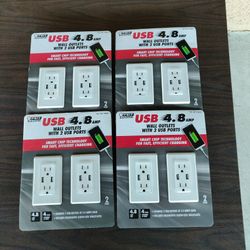  Outlets "New USB Port" (4) Double Packs $65 Takes All