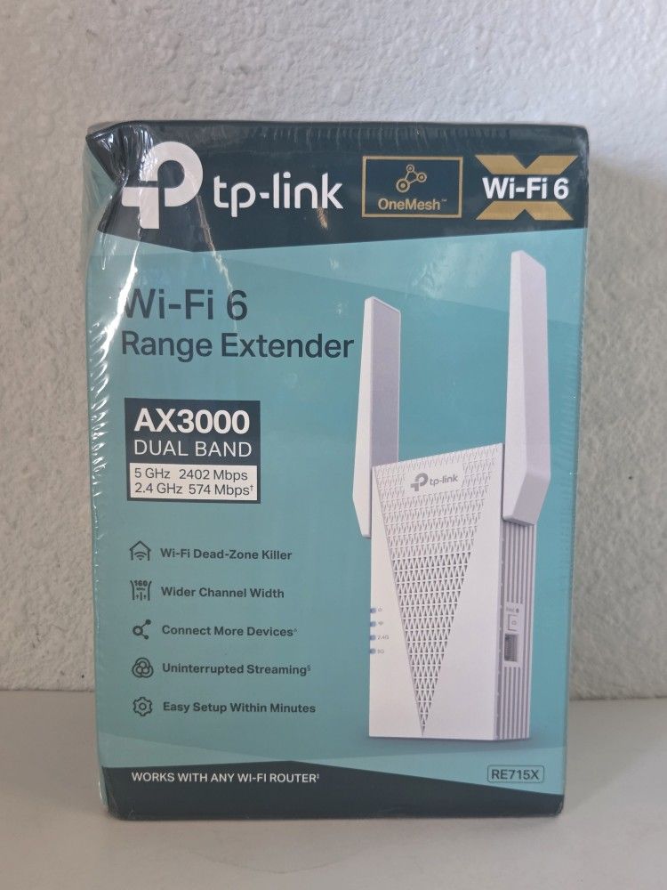 TP-Link AX3000 Dual Band Wi-Fi 6 Range Extender RE715X