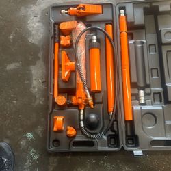  VEVOR 10 Ton Porta Power Kit Hydraulic Ram with Pump Car Jack with 4.6 ft/1.4 m Oil Hose Bent Frame Repair Tool with Storage Case for Automotive Gara