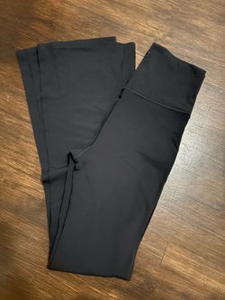 Black flare athletic leggings
