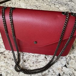 RED HOT CAMELIA Roma Crossbody Bag with Chain Strap
