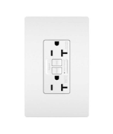 LEGRAND - 20 Amp GFCI Self Test Tamper Resistant Decorator Duplex Outlet, White