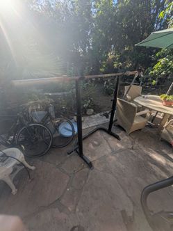 Adjustable Squat Rack + 45 lb Olympic Barbell – Home Gym