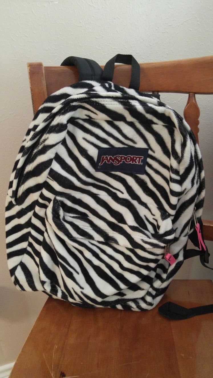 Jansport Fuzzy Zebra Backpack