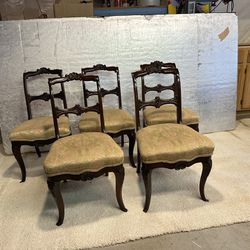Reupholstered Antique Chairs (set of 5)