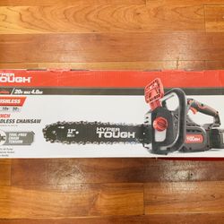 Hyper Tough 20V 4.0Ah Battery Powered 12" Brushless Chainsaw, HT22-401-03-03