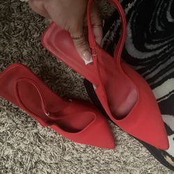 Red Low Heels 