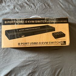 8 Port USB 2.0 KVM Switch upto 1920x1440 SVGA, with PS